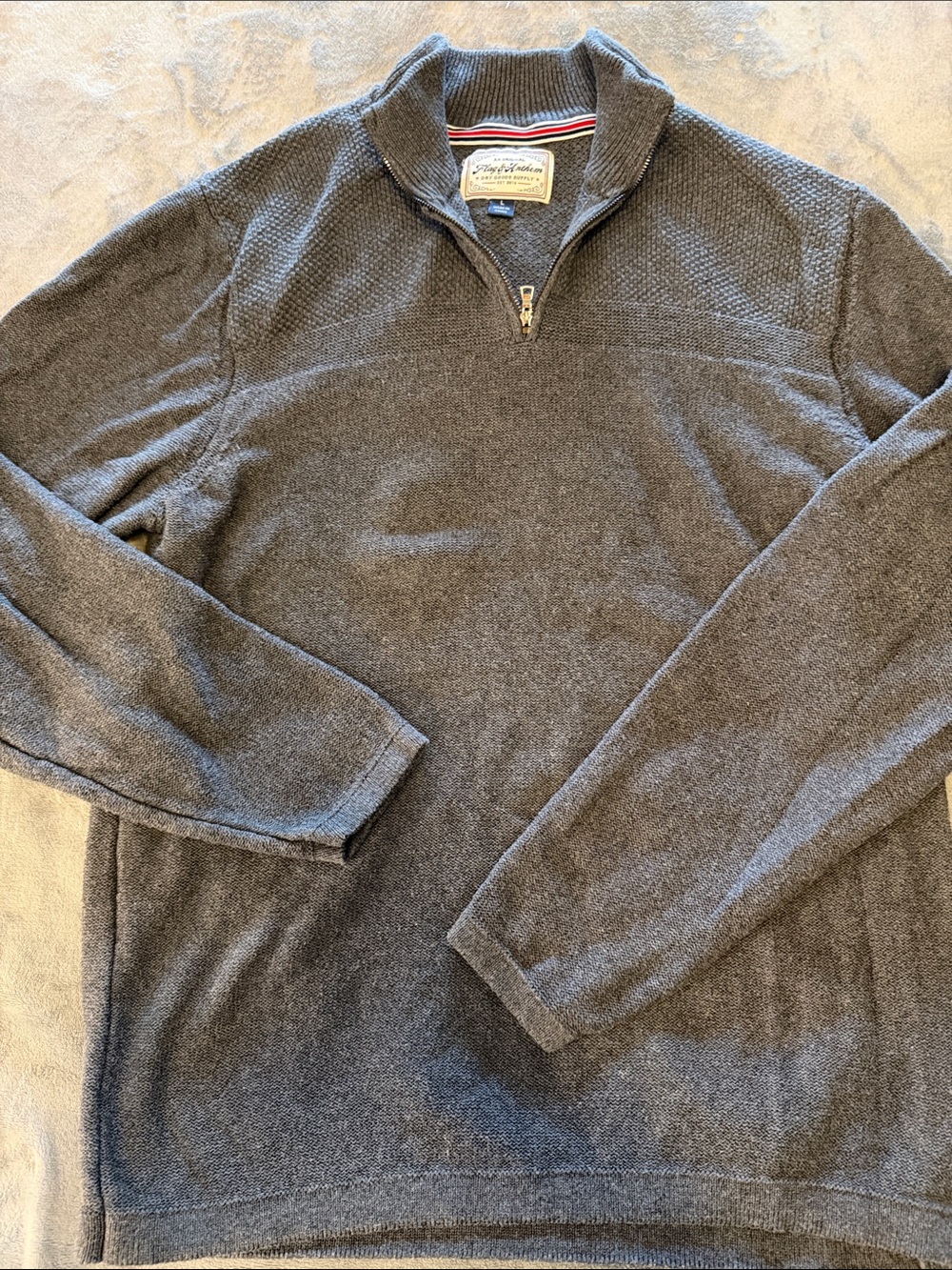 Flag and Anthem Men’s Gray Quarter-Zip Sweater